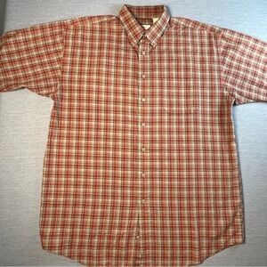 Van Heusen Red and White Casual Button Down Shirt XLT
